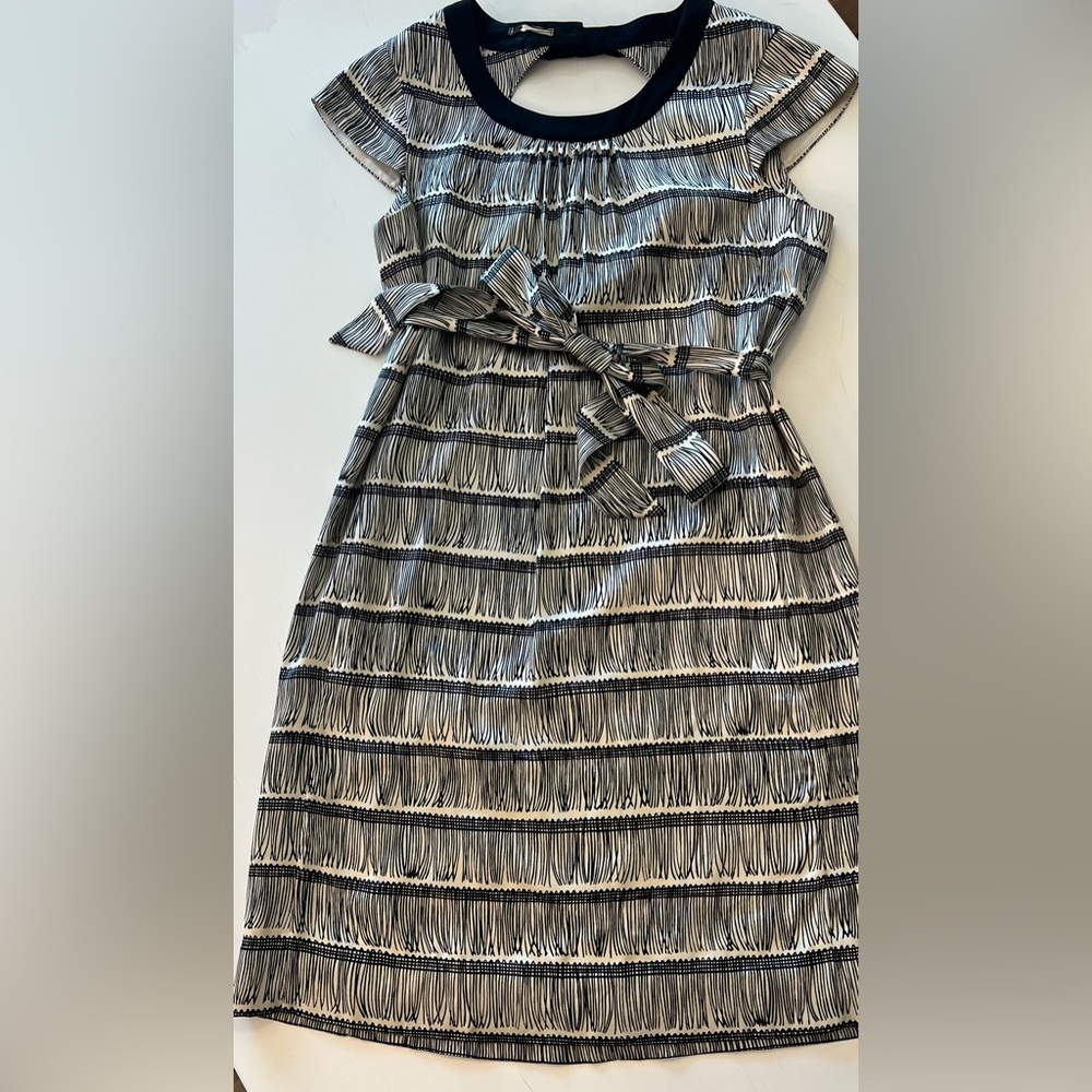Kate Spade Silk Black and White Patterned Dress